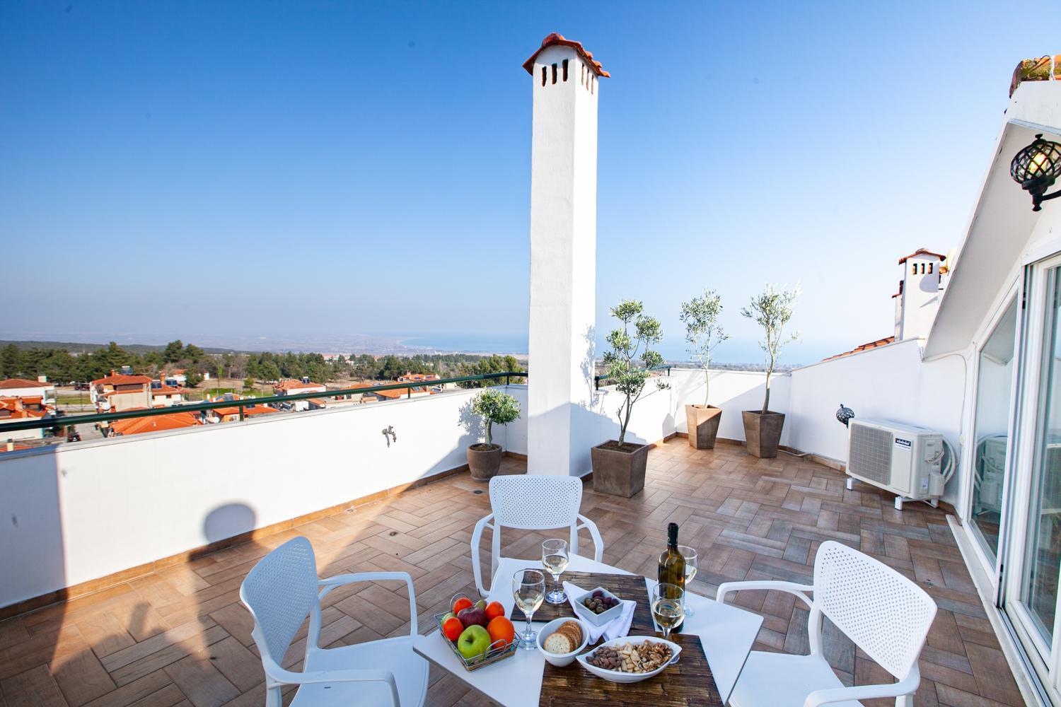 Rodon Apartment With Great View, Sauna And Jacuzzi Litochoron Bagian luar foto