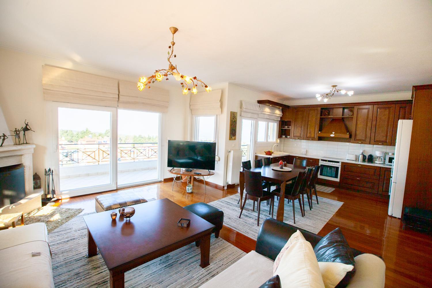 Rodon Apartment With Great View, Sauna And Jacuzzi Litochoron Bagian luar foto